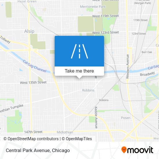Mapa de Central Park Avenue