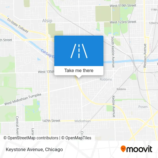 Keystone Avenue map
