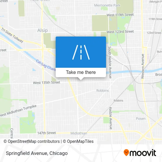 Springfield Avenue map