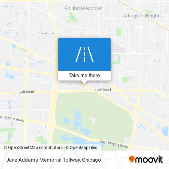 Jane Addams Memorial Tollway map