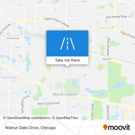 Walnut Oaks Drive map