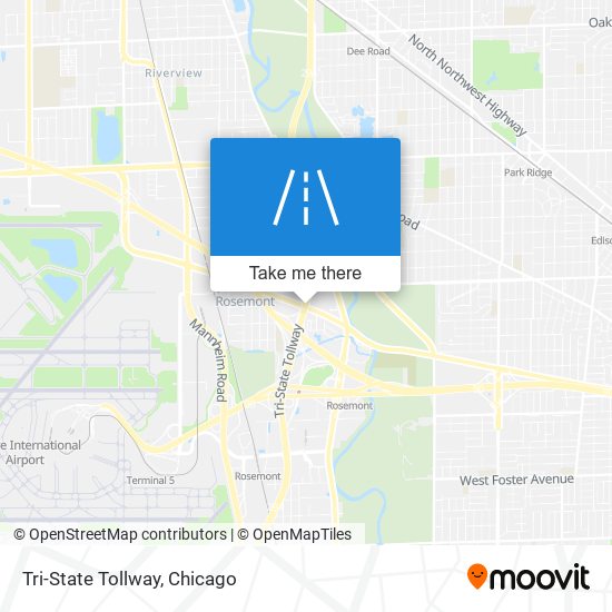 Tri-State Tollway map