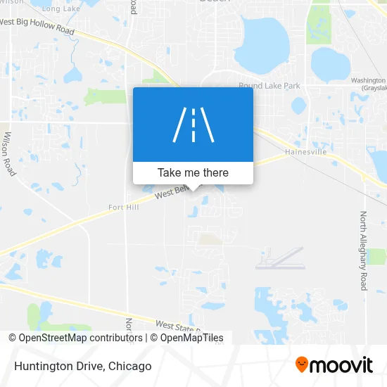 Huntington Drive map