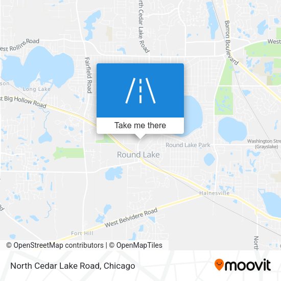 North Cedar Lake Road map