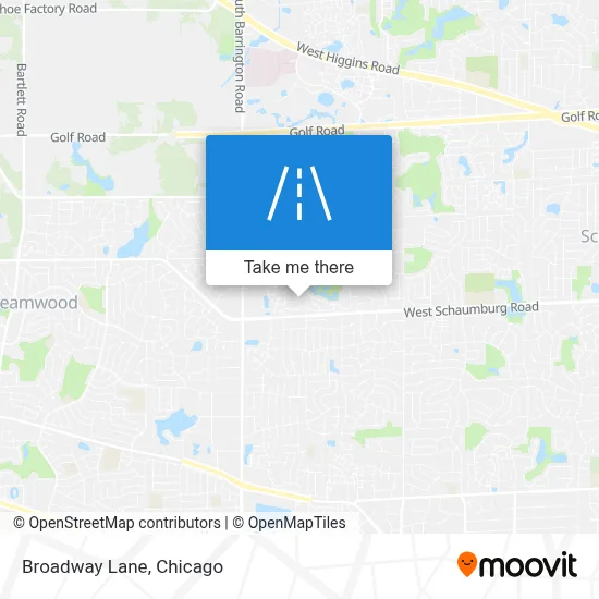 Broadway Lane map