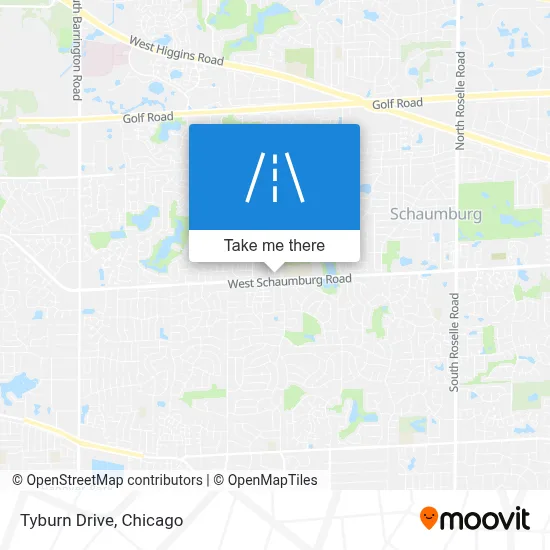 Tyburn Drive map