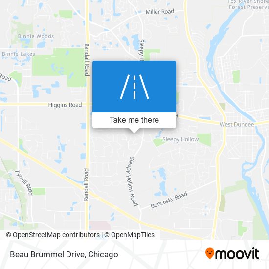 Beau Brummel Drive map