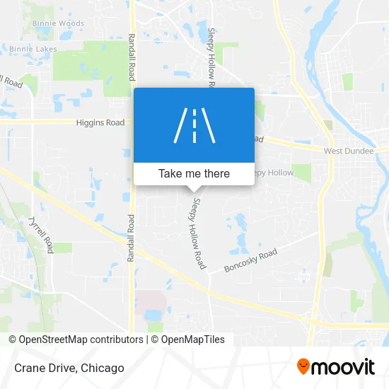 Crane Drive map