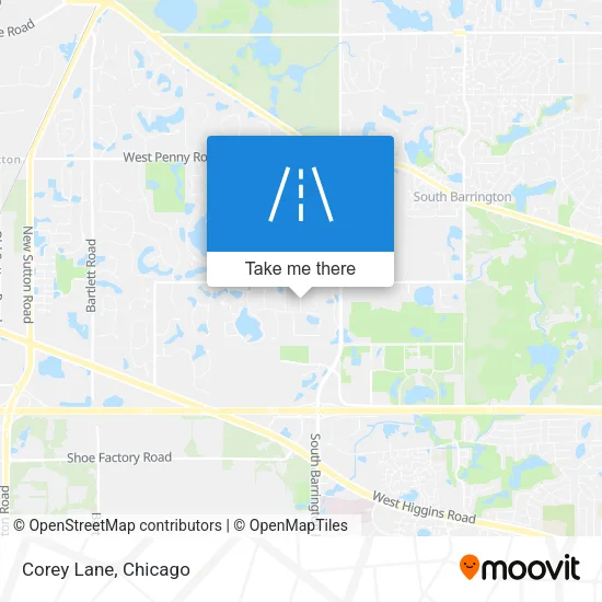 Corey Lane map