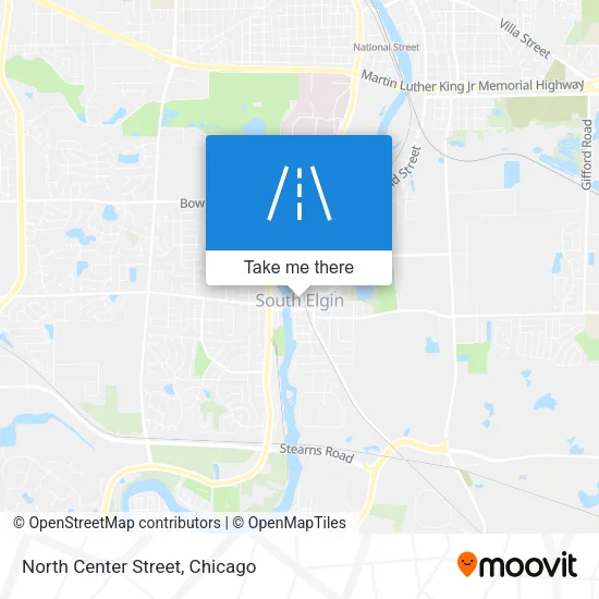 North Center Street map