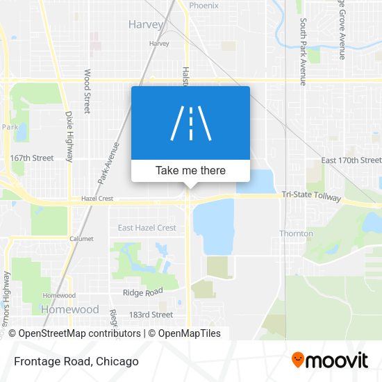 Mapa de Frontage Road