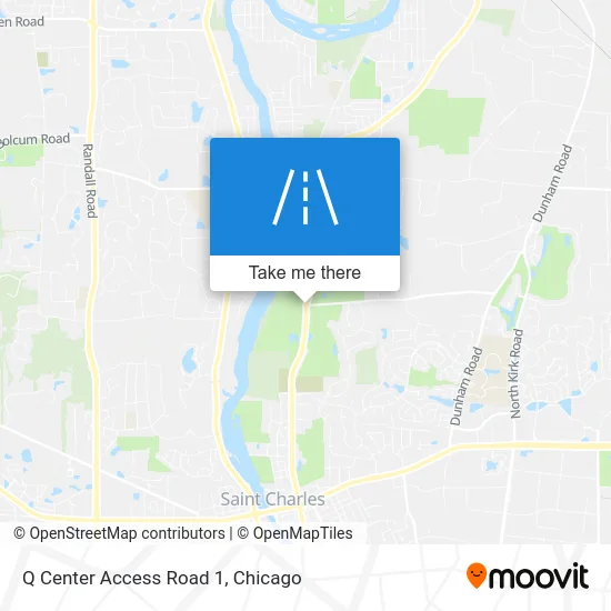 Q Center Access Road 1 map