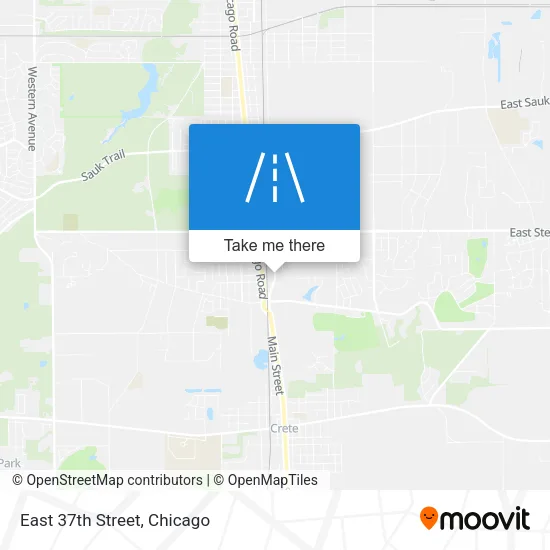 East 37th Street map