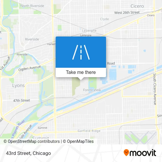43rd Street map