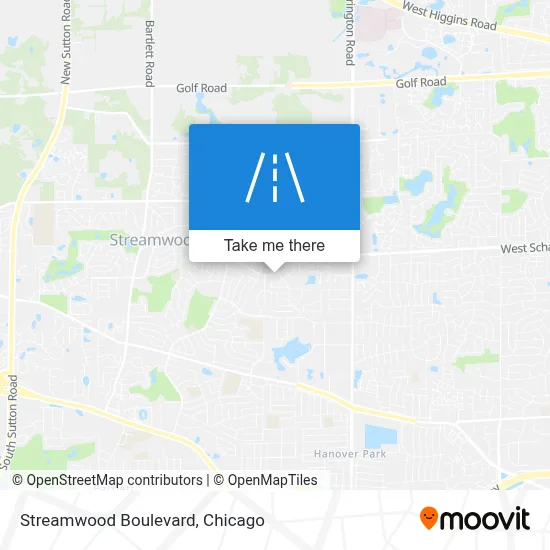 Streamwood Boulevard map