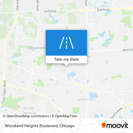 Mapa de Woodland Heights Boulevard