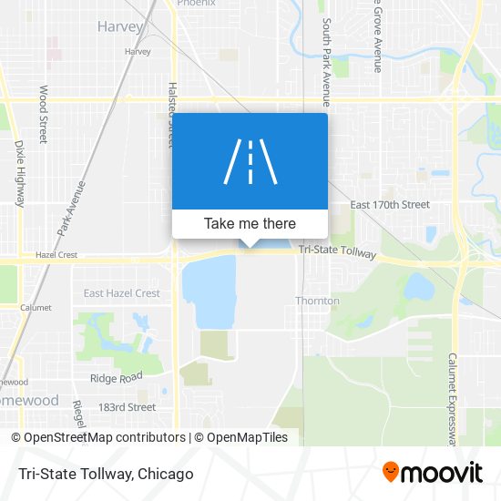 Tri-State Tollway map