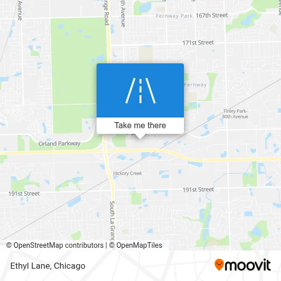 Ethyl Lane map