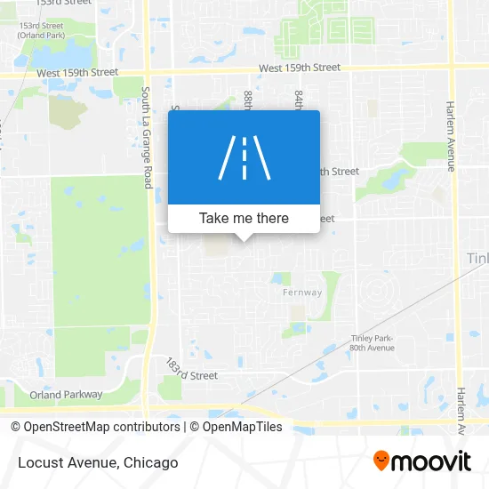 Locust Avenue map