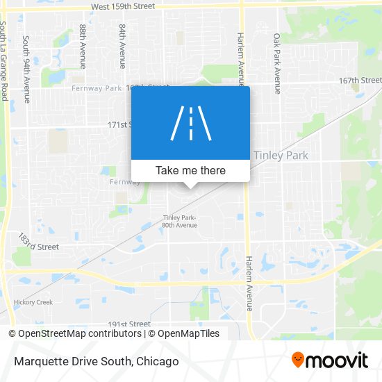 Marquette Drive South map