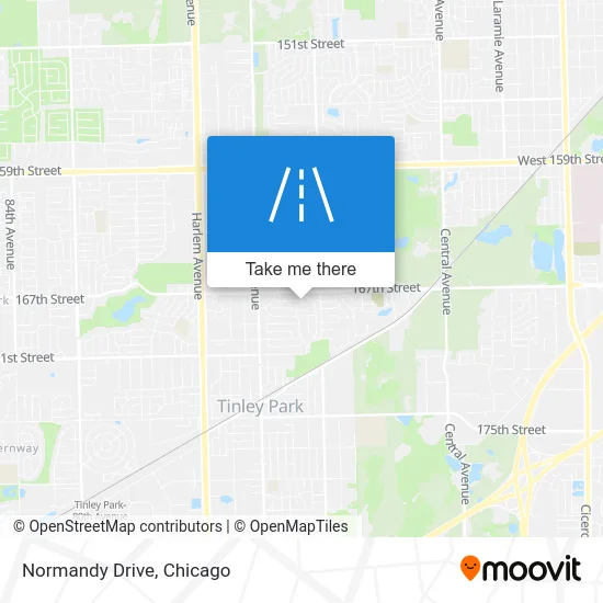 Normandy Drive map