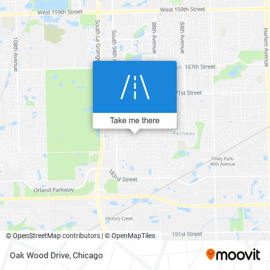 Oak Wood Drive map