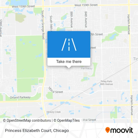Princess Elizabeth Court map