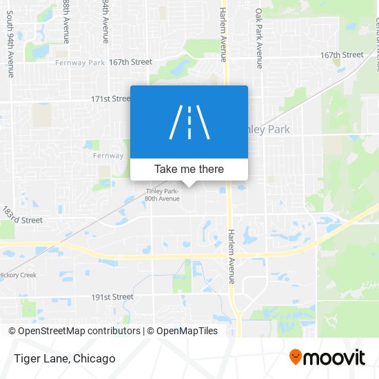 Tiger Lane map