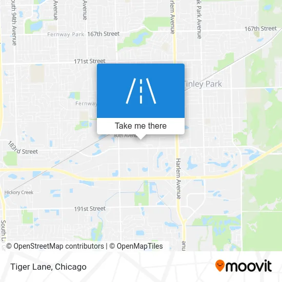 Tiger Lane map