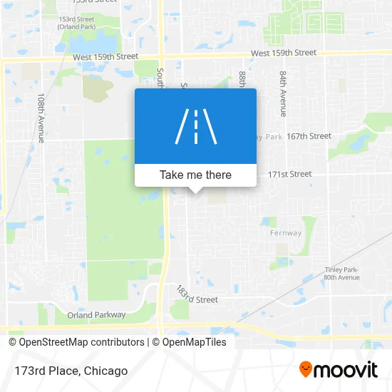173rd Place map