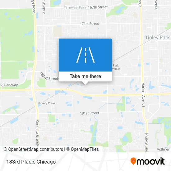 183rd Place map
