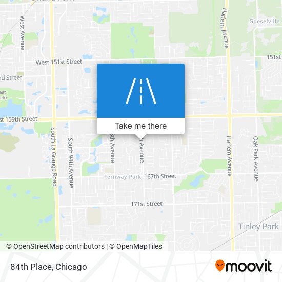 84th Place map