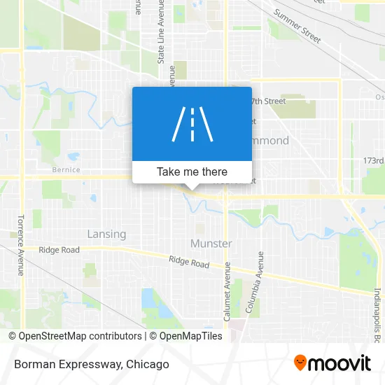 Borman Expressway map