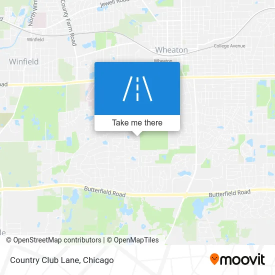 Country Club Lane map