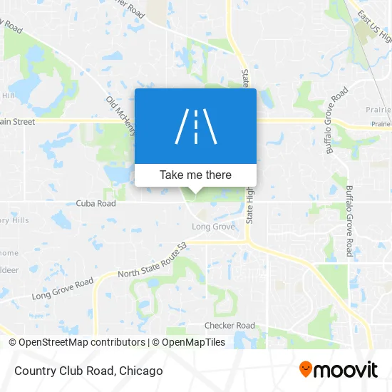 Country Club Road map