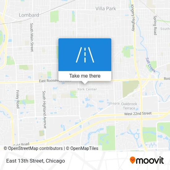East 13th Street map