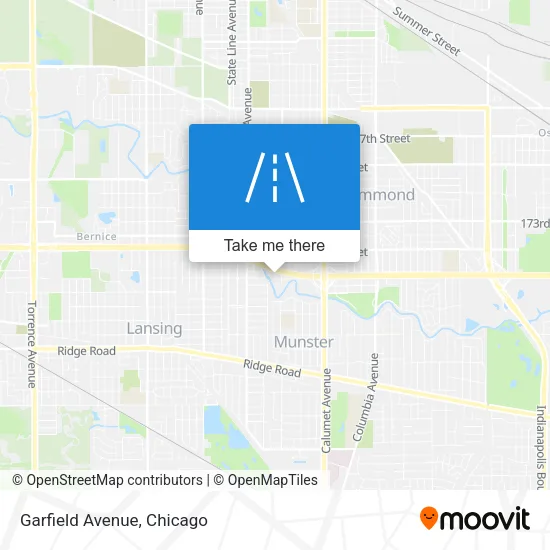 Garfield Avenue map