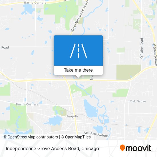 Independence Grove Access Road map
