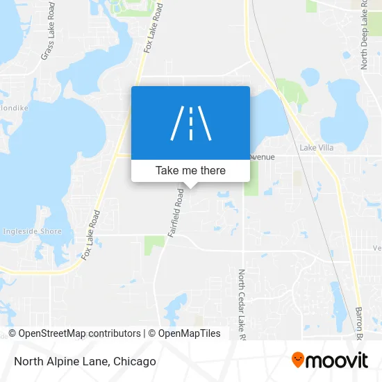 North Alpine Lane map