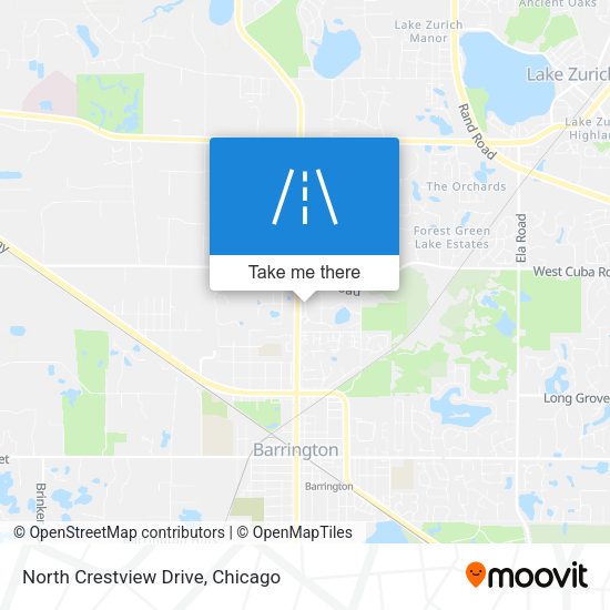 North Crestview Drive map
