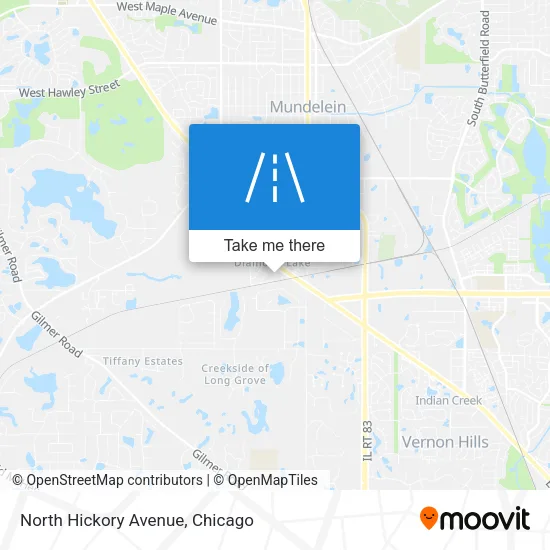 North Hickory Avenue map