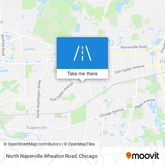 North Naperville Wheaton Road map