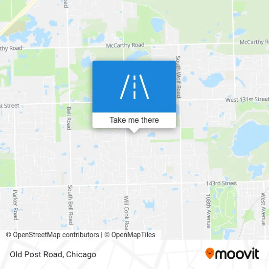 Old Post Road map