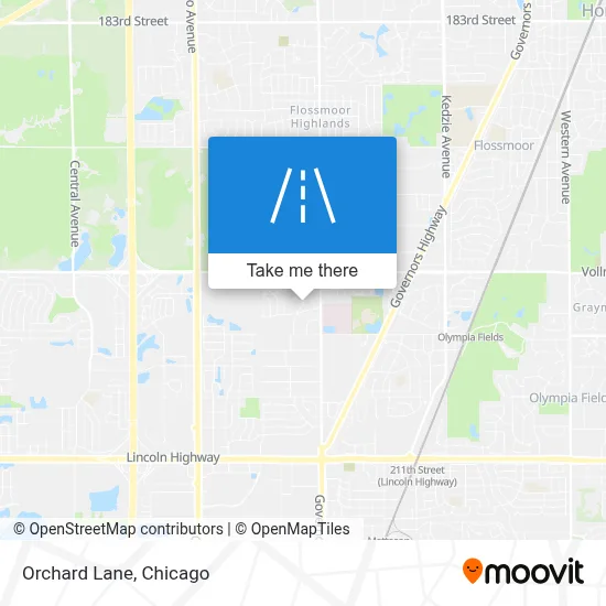 Orchard Lane map