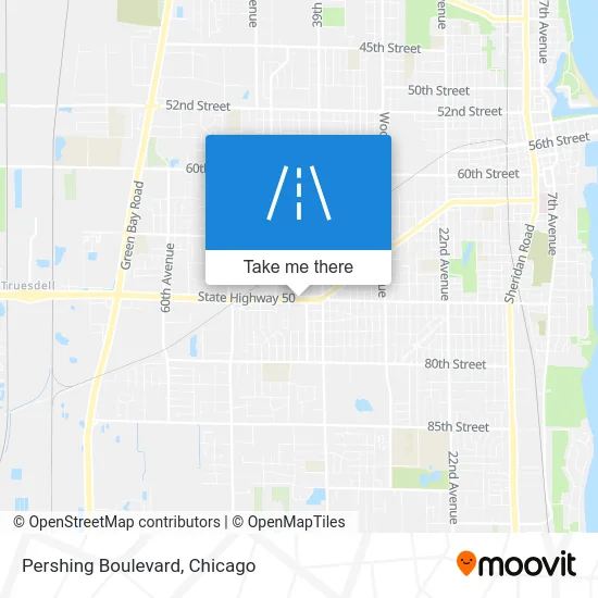 Pershing Boulevard map