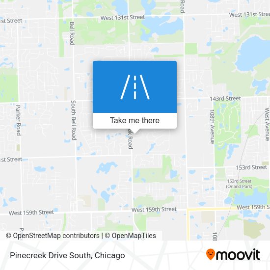 Pinecreek Drive South map