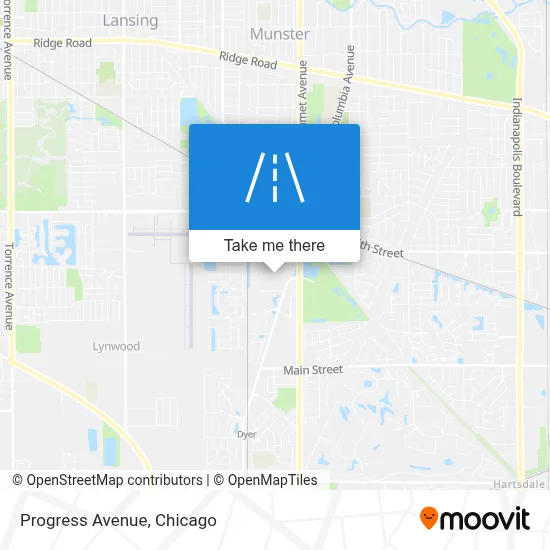 Progress Avenue map