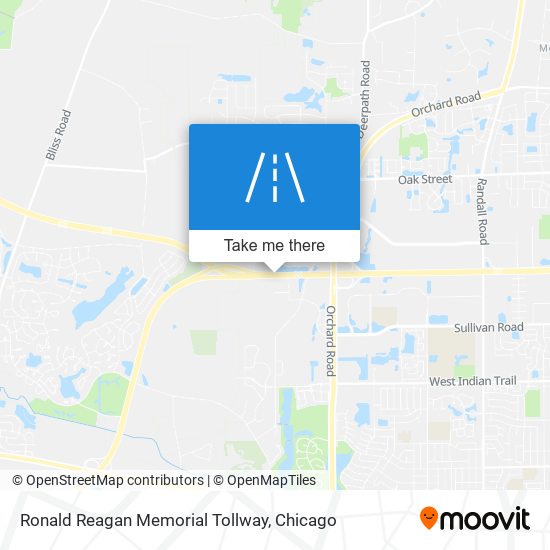 Ronald Reagan Memorial Tollway map