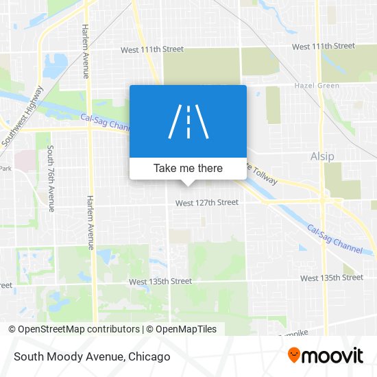 South Moody Avenue map