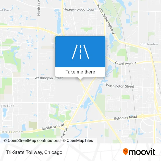 Tri-State Tollway map